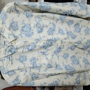 Old Navy Blue Floral Blouse